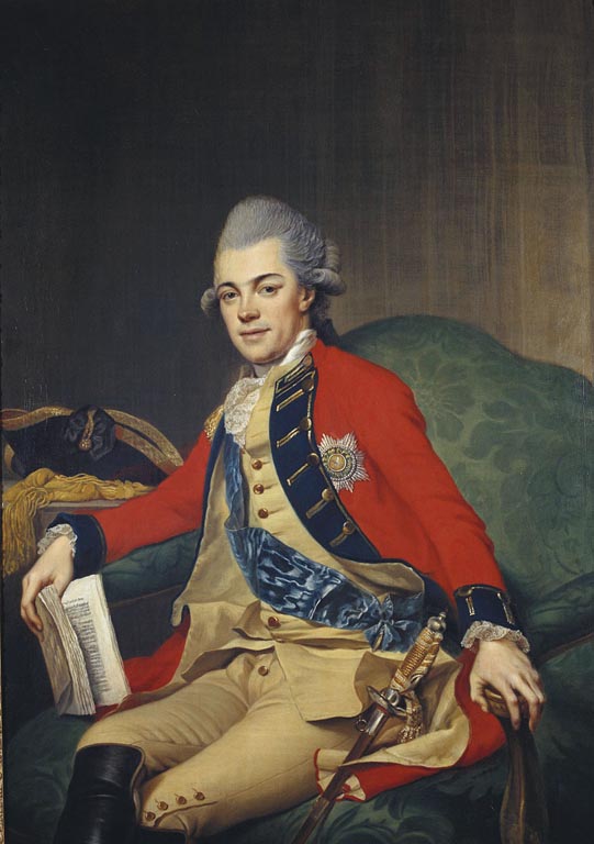 Carl II. zu Mecklenburg-Strelitz (1741-1816), Porträt von J. G. Ziesenis d. J. (1770) J. G. Ziesenis d. J : Porträt „Karl als Erbprinz“ (1770)“ : c wikimedia commons